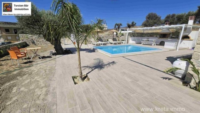 Pitsidia Kreta, Pitsidia: ebenerdige Villa mit privatem Pool in Dorfnähe Haus kaufen